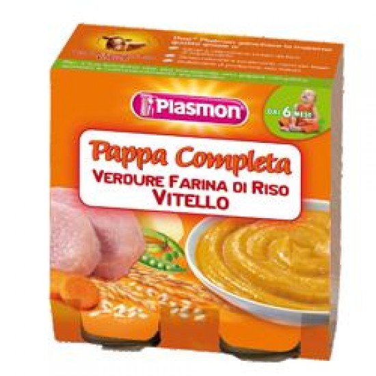 PLASMON OMOGENEIZZATO PAPPE VITELLO/VERDURA/RISO 190 G X 2 PEZZI