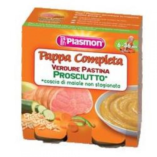 PLASMON OMOGENEIZZATO PAPPE PROSCIUTTO VERDURA PASTINA 190 G X 2 PEZZI