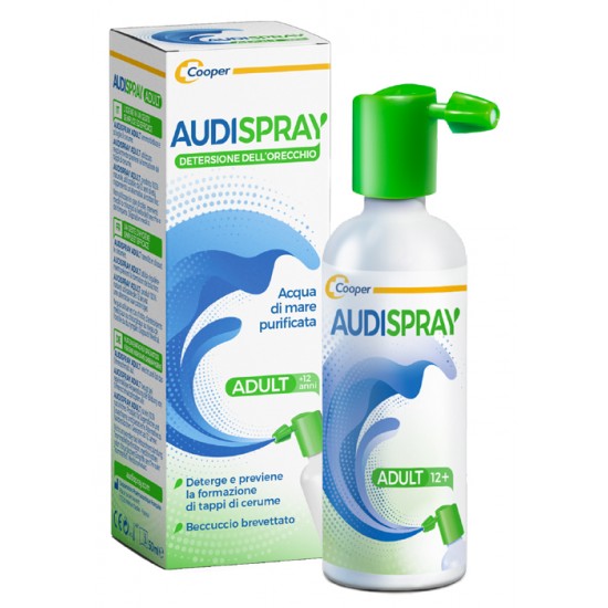 AUDISPRAY ADULT SOLUZIONE DI ACQUA DI MARE IPERTONICA SPRAY SENZA GAS DETERSIONE ORECCHIO 50 ML