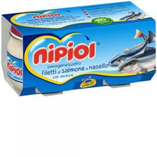 NIPIOL OMOGENEIZZATO SALMONE NASELLO VERDURE 2 PEZZI 80 G