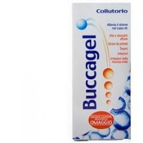 BUCCAGEL AFTE COLLUTORIO 200 ML + DENTIFRICIO CAMPIONE OMAGGIO