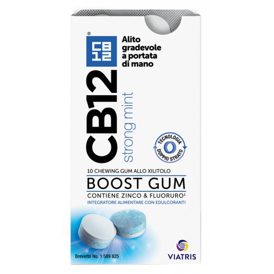 CB12 BOOST 10 CHEWING-GUM ZINCO E FLUORURO NEW FORMULATION