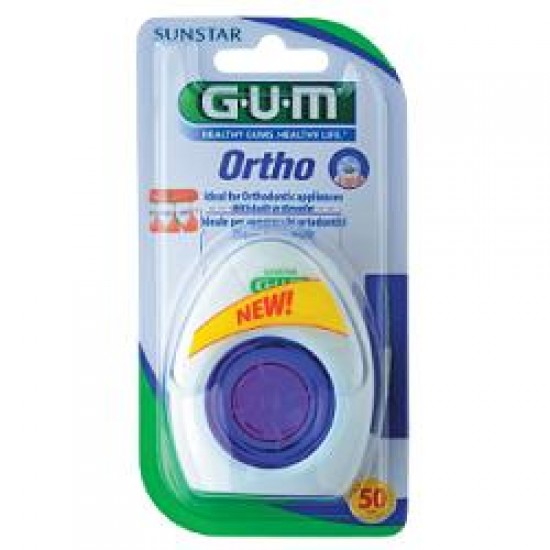 GUM ORTHO FLOSS FILO SPUGNOSO 50 PEZZI