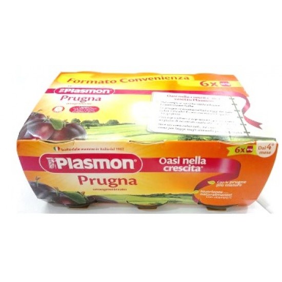 PLASMON OMOGENEIZZATO PRUGNA 6 X 104 G