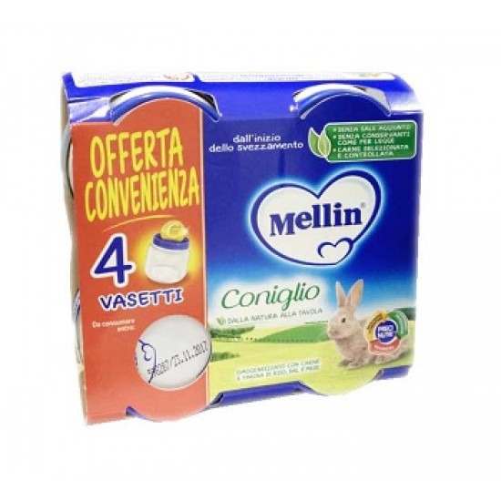 MELLIN OMOGENEIZZATO CONIGLIO 4X80 G