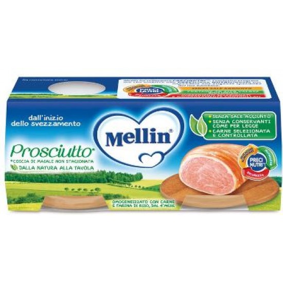 MELLIN OMOGENEIZZATO PROSCIUTTO 2 X 120 G