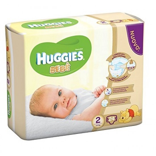 PANNOLINO HUGGIES EXTRA CARE BEBE' BASE 2 24 PEZZI