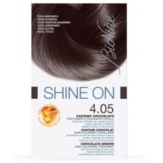 BIONIKE SHINE ON TRATTAMENTO COLORANTE CAPELLI CASTANO CIOCCOLATO 4.05