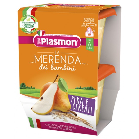 PLASMON LA MERENDA DEI BAMBINI SAPORI DI NATURA PERA CEREALI ASETTICO 2 X 120 G