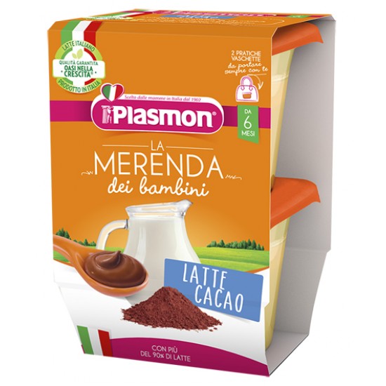 PLASMON LA MERENDA DEI BAMBINI MERENDE LATTE CACAO ASETTICO 2 X 120 G