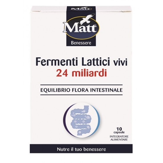 MATT BENESSERE FERMENTI LATTICI VIVI 24 MILIARDI 10 CAPSULE