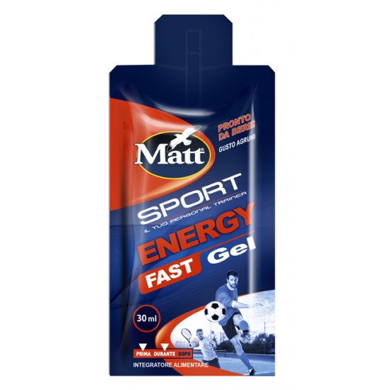 MATT SPORT ENERGY FAST GEL 30 ML GUSTO AGRUMI