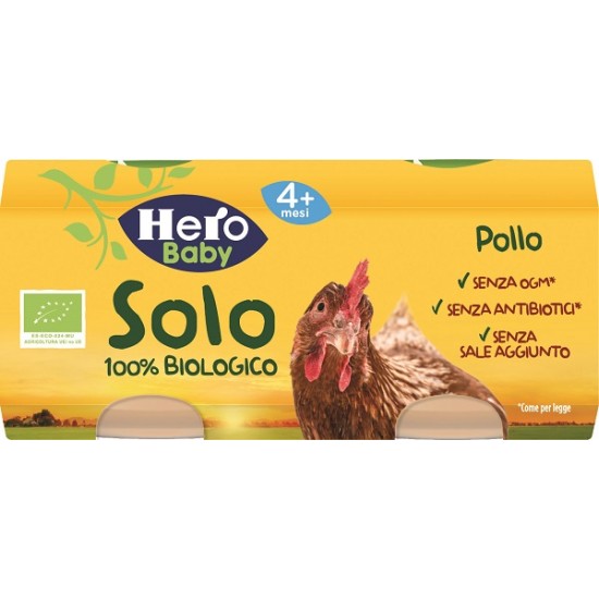 HERO SOLO OMOGENEIZZATO POLLO 100% BIO 2X80G