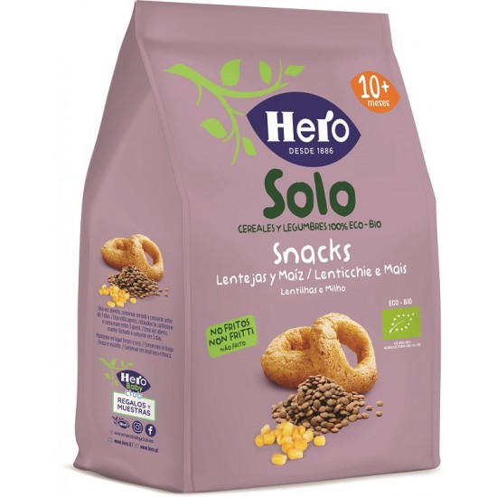 HERO SOLO SNACK LENTICCHIE MAIS 100% BIO 50 G