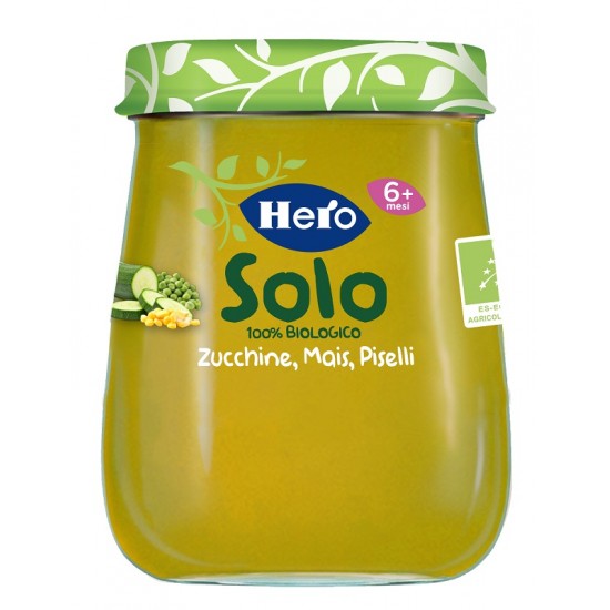 HERO BABY SOLO OMOGENEIZZATO ZUCCHINA PISELLI MAIS 120 G