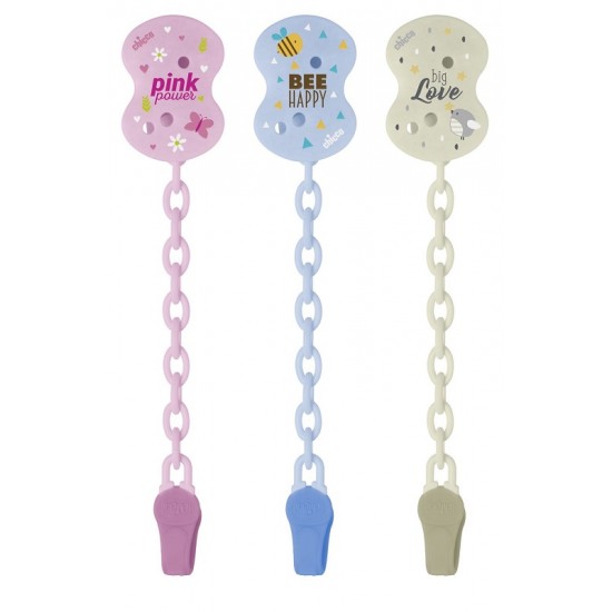 CHICCO CLIP CON CATENELLA MIXED COLORS NEW 2020