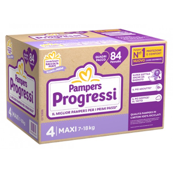 PAMPERS QUADRI PROGRESSI MAXI 84 PEZZI