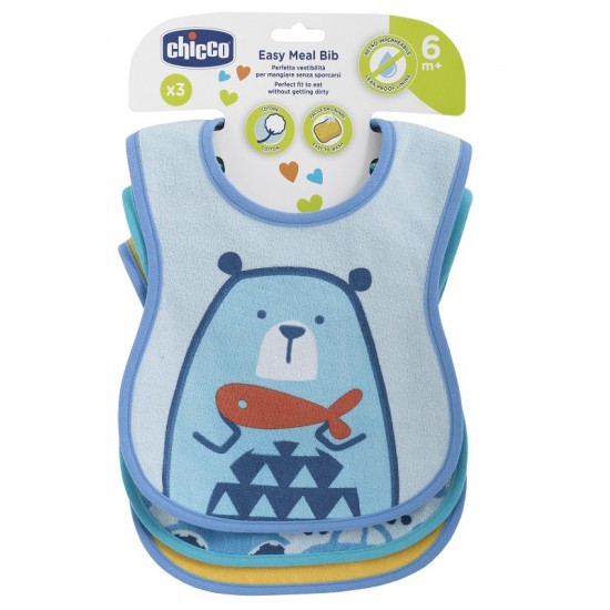 CHICCO BAVAGLINO PAPPA 6M 3 PEZZI BOY