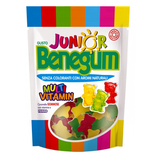 BENEGUM JUNIOR MULTIVITAMIN CARAMELLE GOMMOSE CON VITAMINE E FERRO 90 G