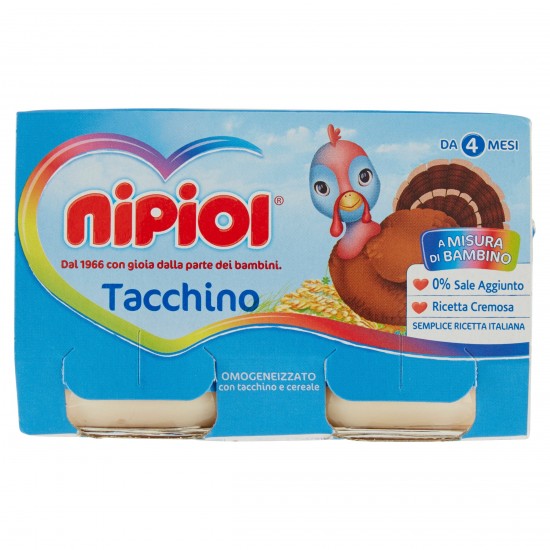 NIPIOL OMOGENEIZZATO TACCHINO 120 G X 2 PEZZI