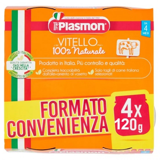 PLASMON OMOGENEIZZATO VITELLO 4 X 120 G