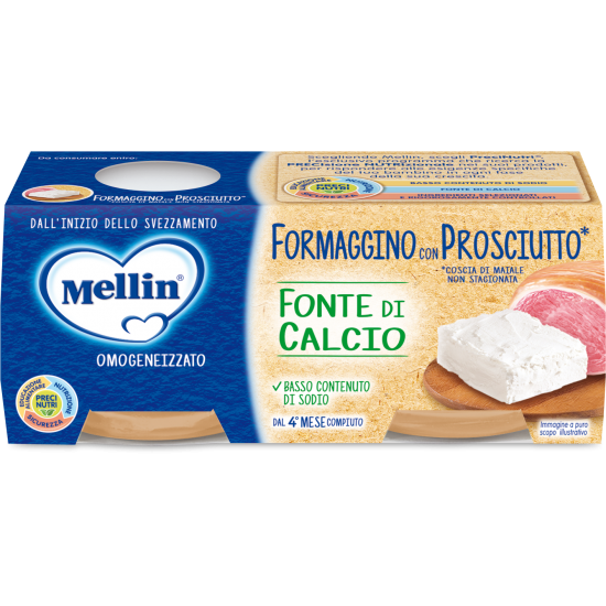 MELLIN BABY FORMAGGINO CON PROSCIUTTO 2 X 80 G