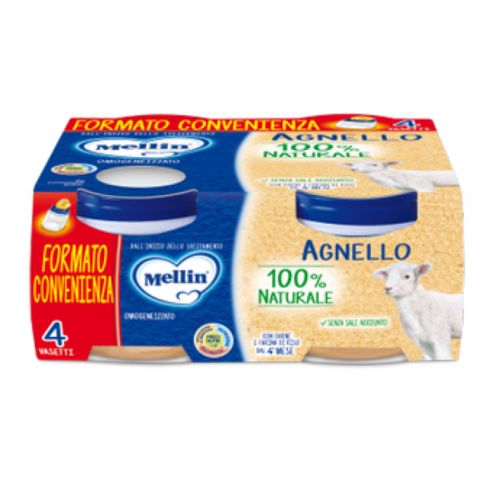 MELLIN OMOGENEIZZATO AGNELLO 4 PEZZI X 80 G