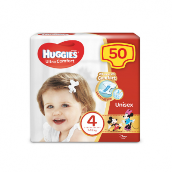 PANNOLINO HUGGIES ULTRA COMFORT GRANDE 4 50 PEZZI