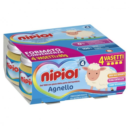 NIPIOL OMOGENEIZZATO AGNELLO 4 X 80 G