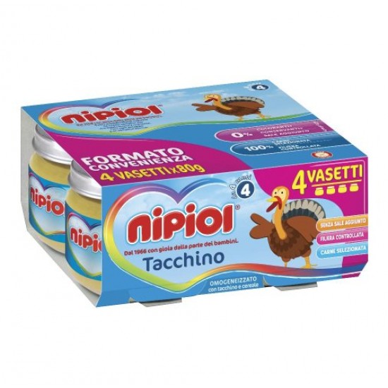 NIPIOL OMOGENEIZZATO TACCHINO 4 X 80 G