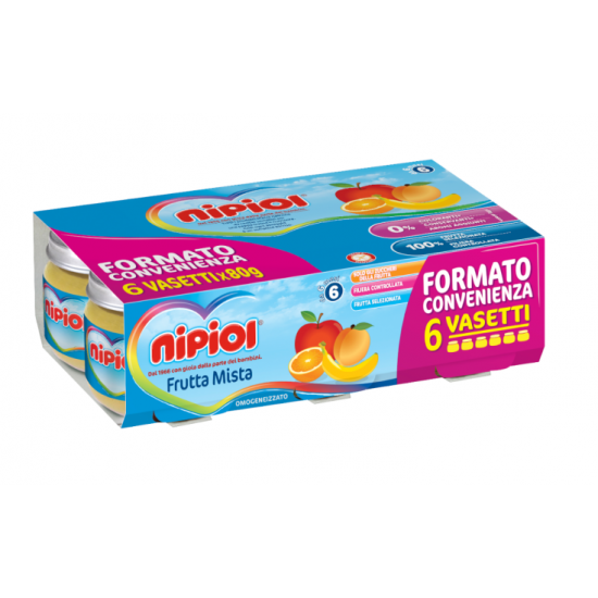 NIPIOL OMOGENEIZZATO FRUTTA MISTA 6 X 80 G