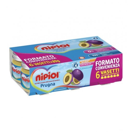 NIPIOL OMOGENEIZZATO PRUGNA 6 X 80 G