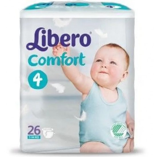 LIBERO COMFORT 4 PANNOLINO PER BAMBINO 7-11 26 PEZZI