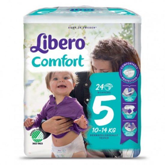 LIBERO COMFORT 5 PANNOLINO PER BAMBINO TAGLIA 10-14KG 24 PEZZI