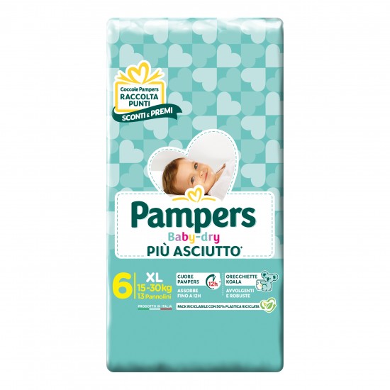 PAMPERS BABY DRY DWCT XL 13 PEZZI