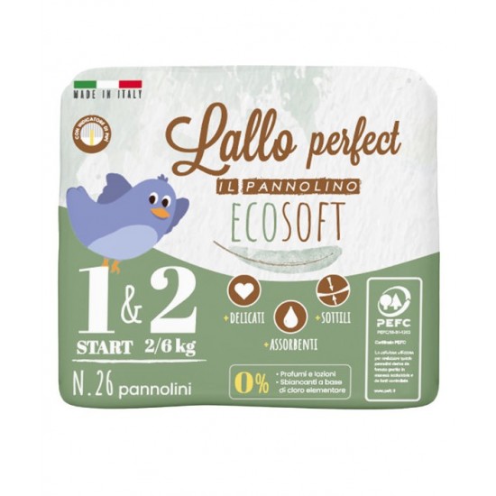 LALLO ECOSOFT 1-2 START 2/6 KG 26 PANNOLINI